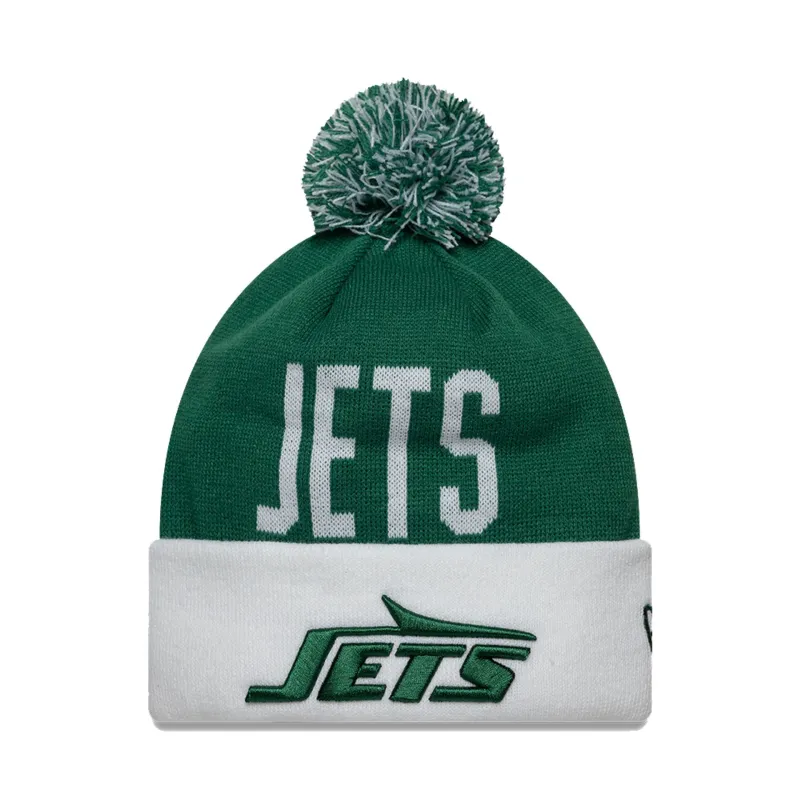 New York Jets London Game Team Pom Knit Hat sold by New Era