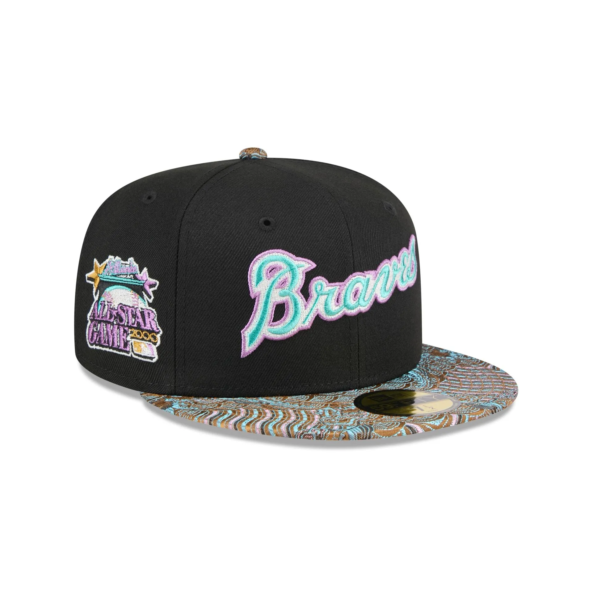 Just Caps Jacquard Visor Atlanta Braves 59FIFTY Fitted Hat sold by New Era