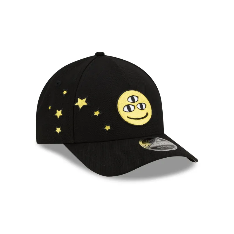 DISHIN® Black 9FORTY M-Crown A-Frame Snapback Hat made by New Era