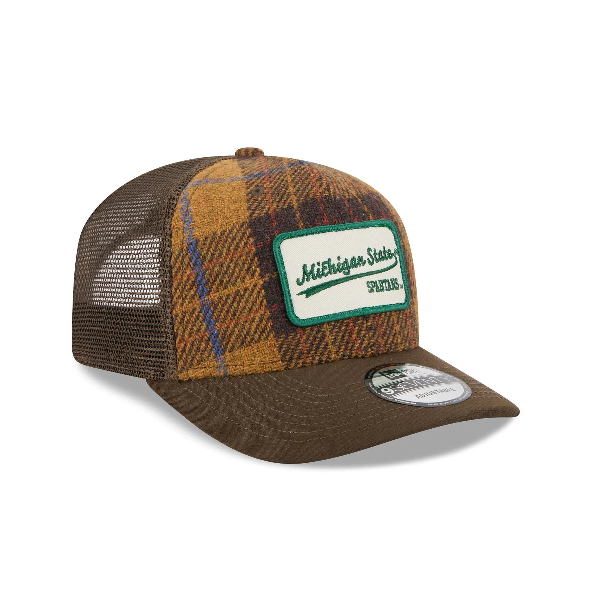 Michigan State Spartans Wool Plaid 9SEVENTY Trucker Hat sold by New Era product image thumbnail 3