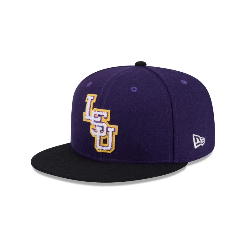 LSU Tigers Melton Wool 59FIFTY Fitted Hat sold by New Era