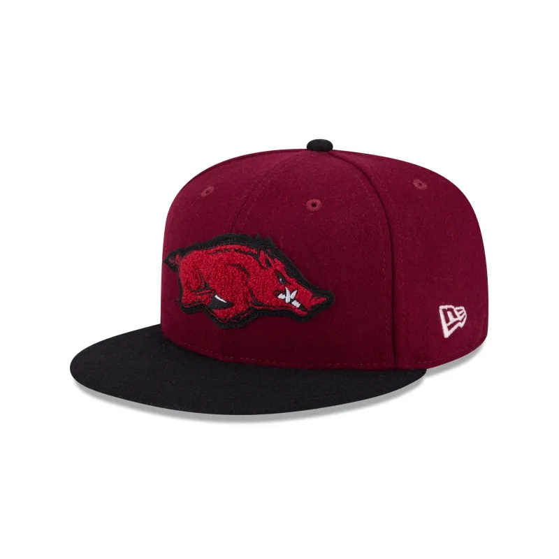Arkansas Razorbacks Melton Wool 59FIFTY Fitted Hat sold by New Era
