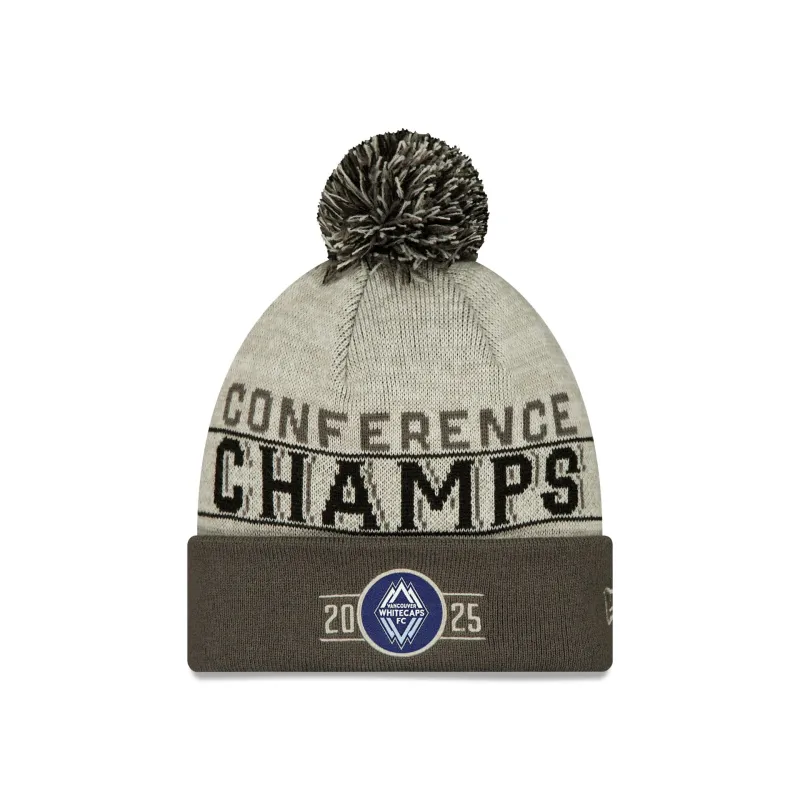 Vancouver Whitecaps 2025 Conference Champions Pom Knit Hat made by New Era