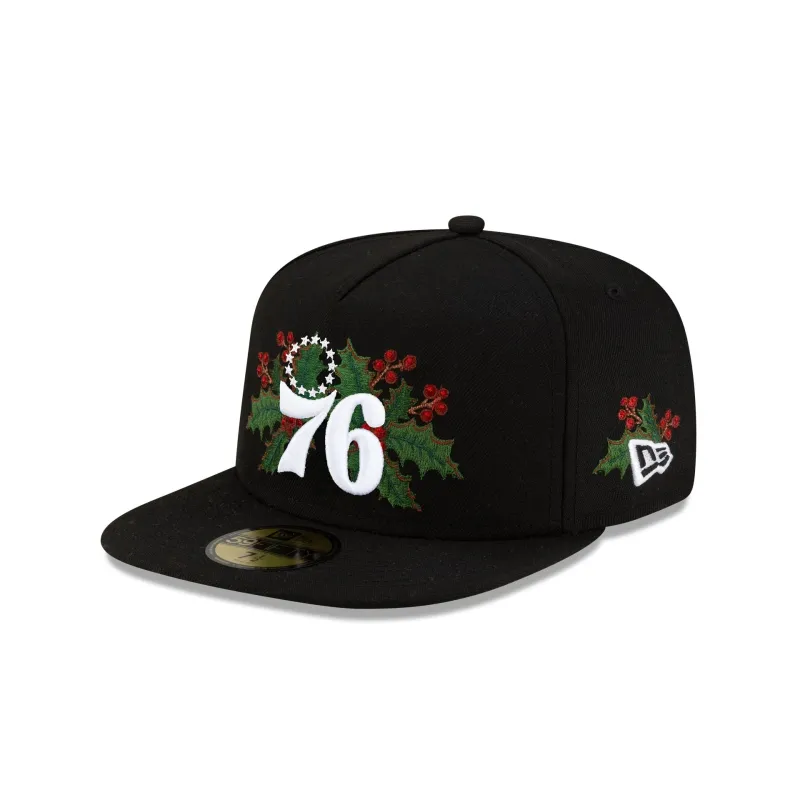 Philadelphia 76ers Holly 59FIFTY A-Frame Fitted Hat made by New Era