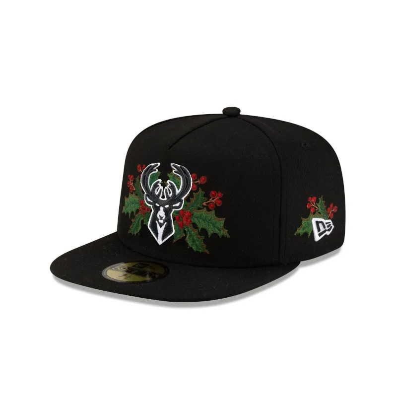 Milwaukee Bucks Holly 59FIFTY A-Frame Fitted Hat sold by New Era