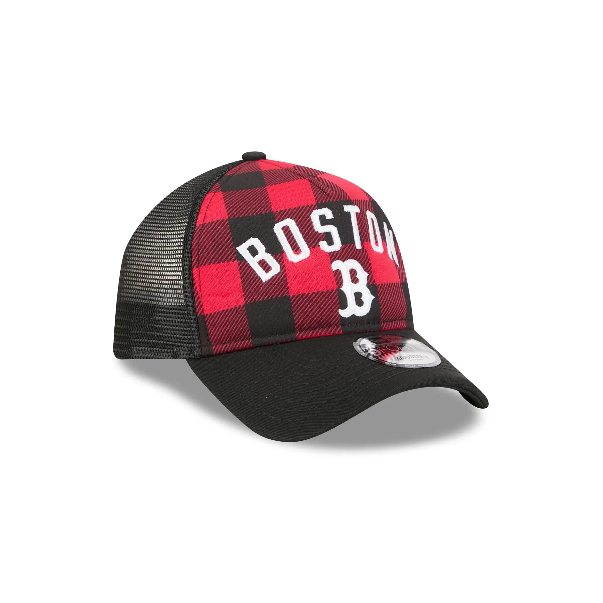Boston Red Sox Evergreen Check 9FORTY A-Frame Trucker Hat sold by New Era product image thumbnail 3