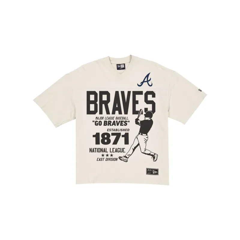 Atlanta Braves Throwback Prep Stone T-Shirt sold by New Era