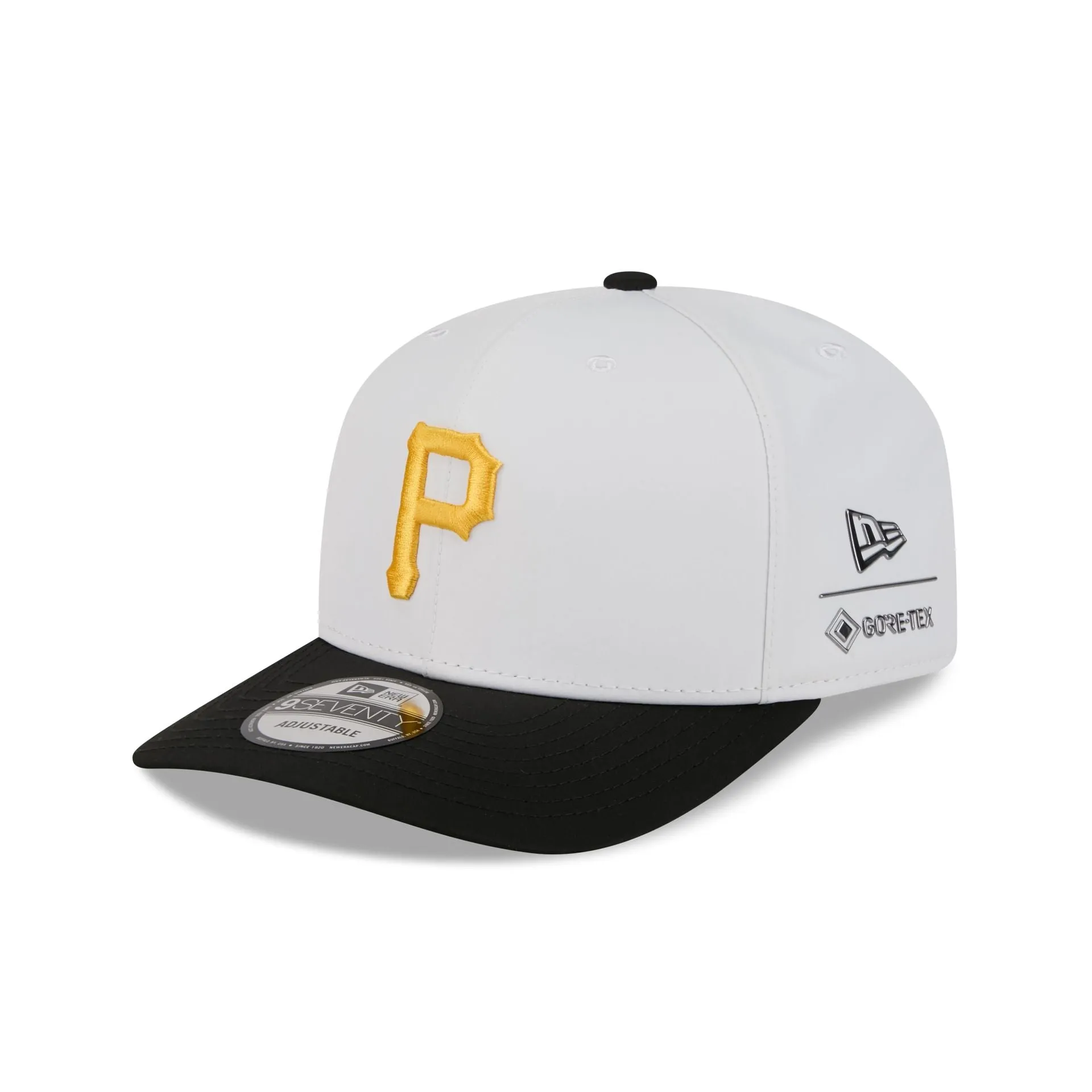 Pittsburgh Pirates GORE-TEX White 9SEVENTY Stretch-Snap Hat sold by New Era