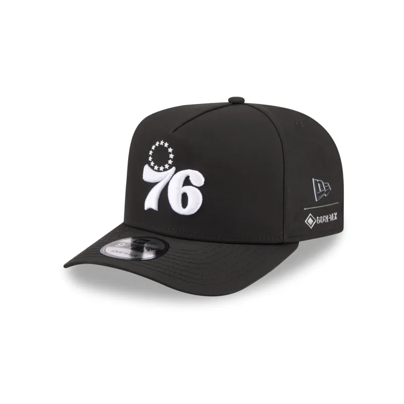 Philadelphia 76ers GORE-TEX Black 9FIFTY A-Frame Snapback Hat sold by New Era