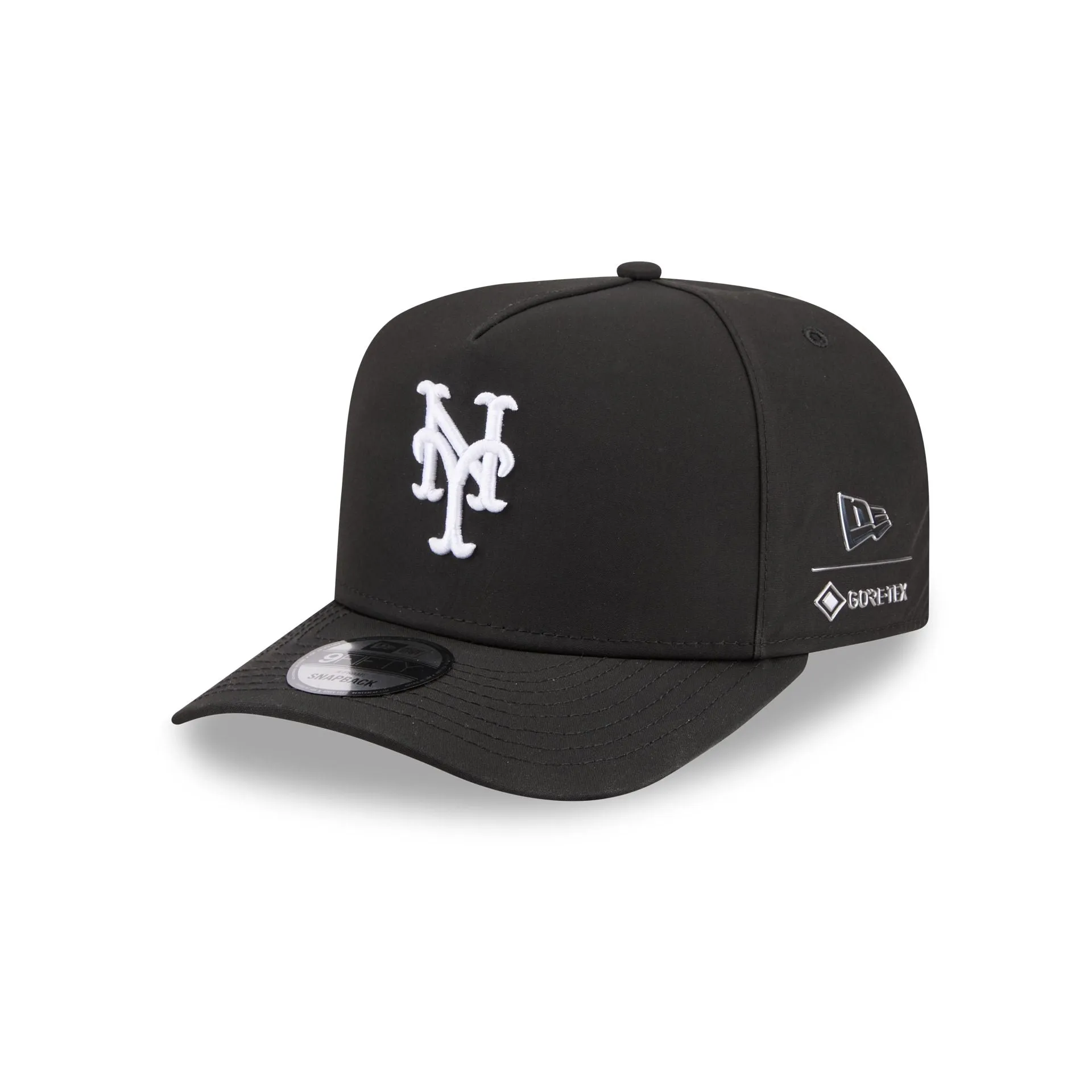New York Mets GORE-TEX Black 9FIFTY A-Frame Snapback Hat sold by New Era