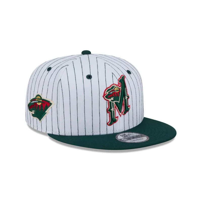 Minnesota Wild Deceptor Pinstripe 9FIFTY Snapback Hat sold by New Era