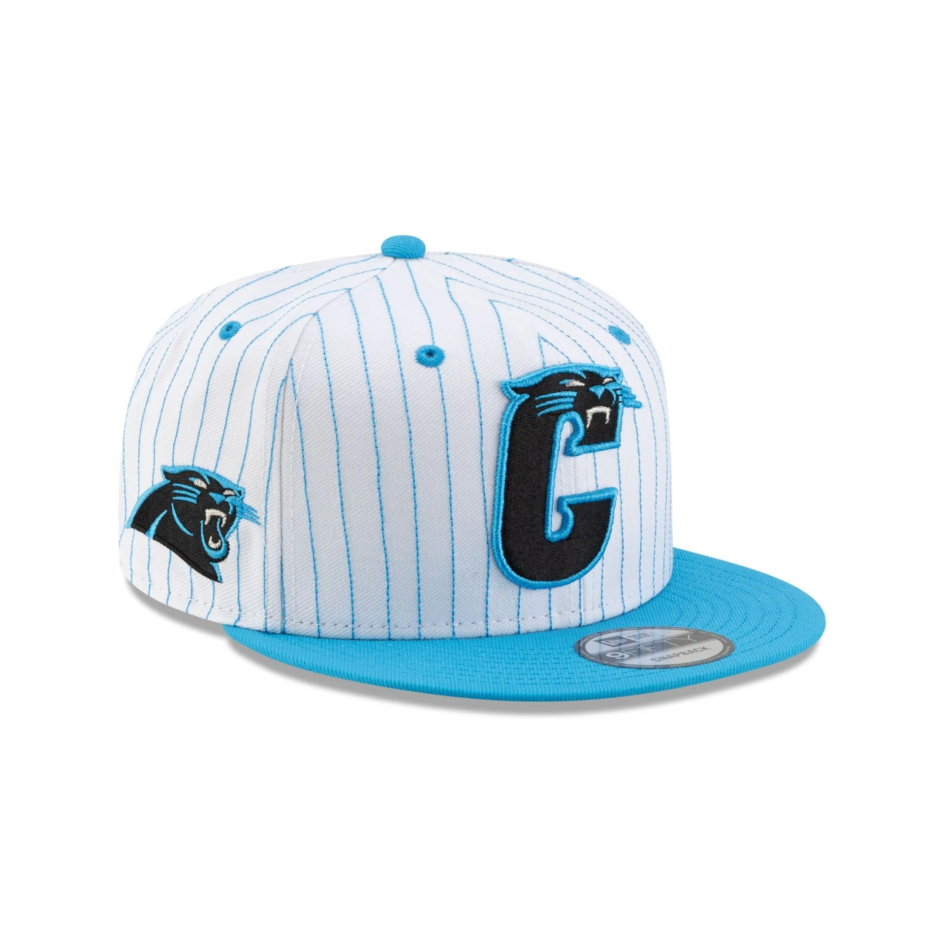 Carolina Panthers Deceptor Pinstripe 9FIFTY Snapback Hat sold by New Era