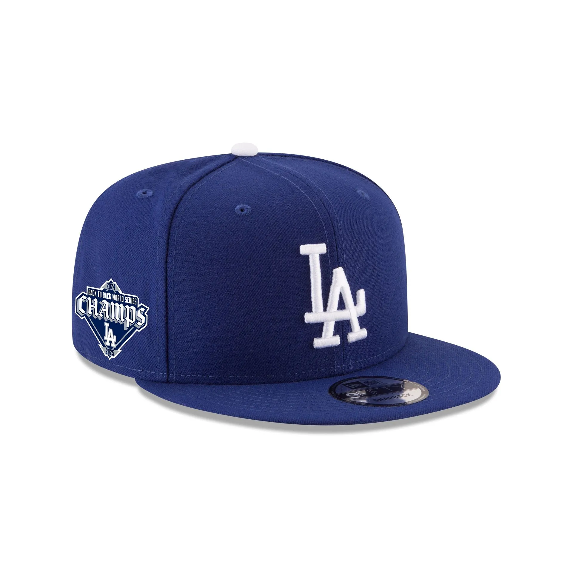 Los Angeles Dodgers 2025 World Series Champions Back-to-Back Patch 9FIFTY Snapback Hat sold by New Era