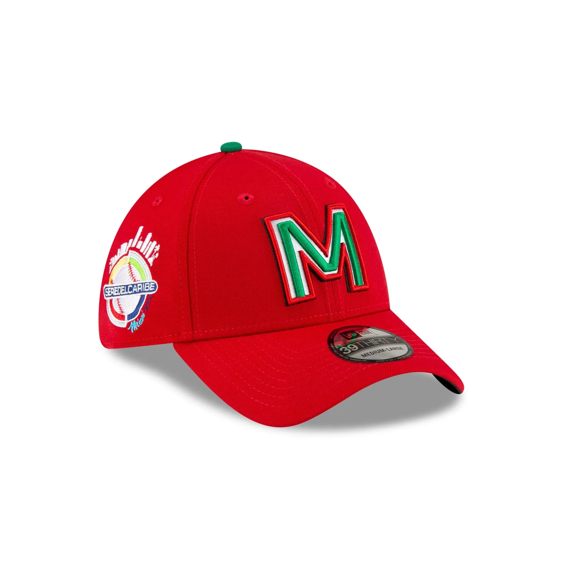 Mexico Caribbean Series Away Red 39THIRTY Stretch Fit Hat sold by New Era