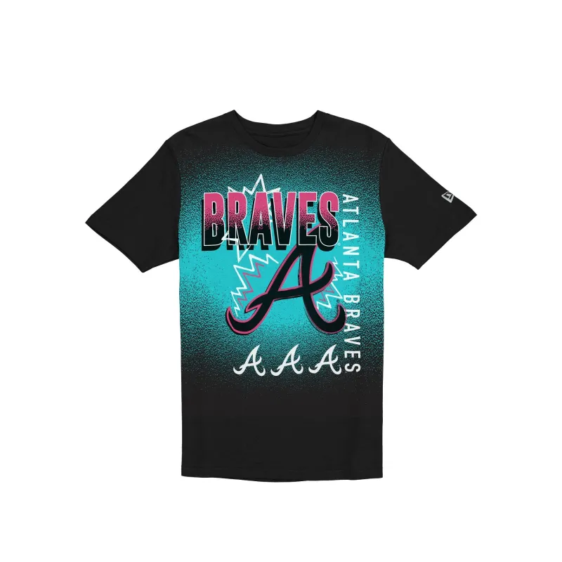Atlanta Braves Lifestyle Graphics Black T-Shirt made by New Era