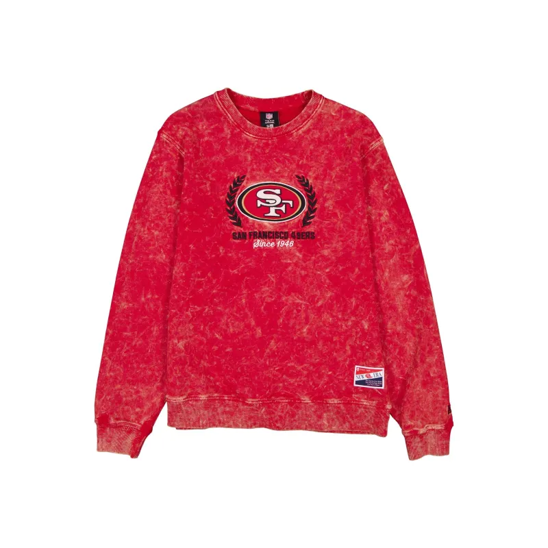 San Francisco 49ers Throwback Washed Crewneck sold by New Era