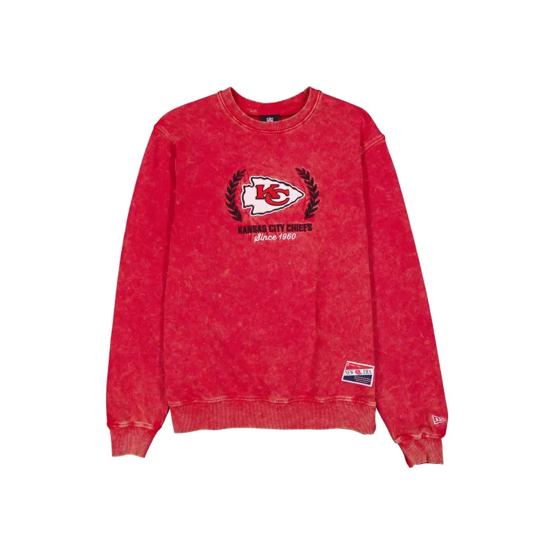 Kansas City Chiefs Throwback Washed Crewneck sold by New Era