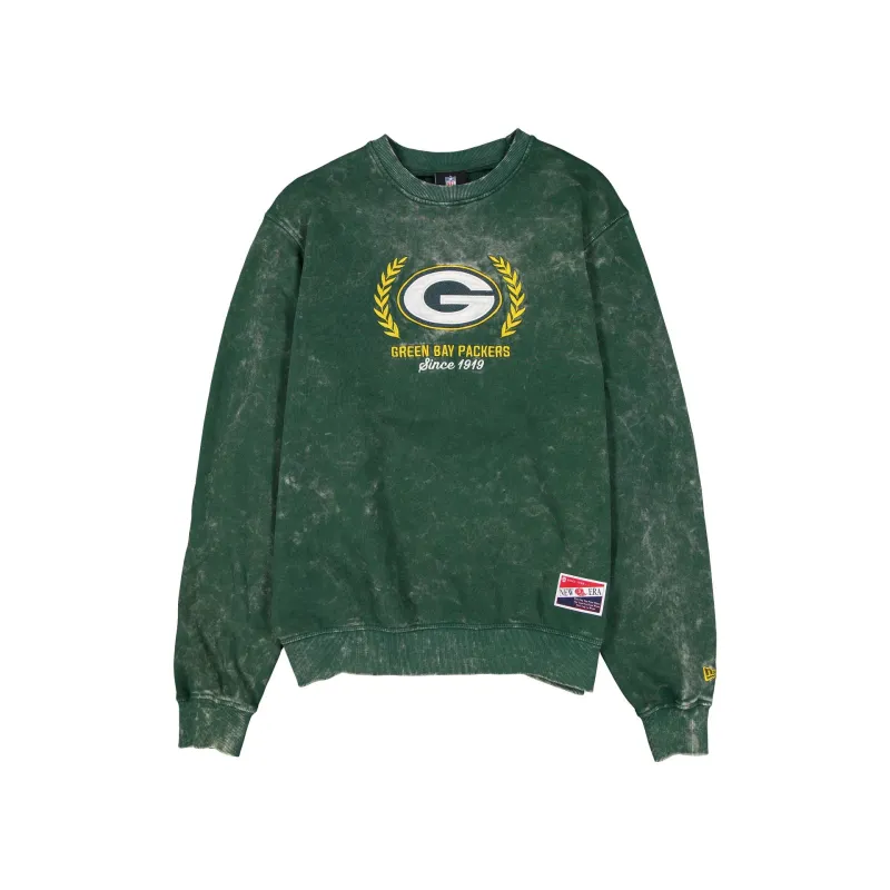 Green Bay Packers Throwback Washed Crewneck sold by New Era