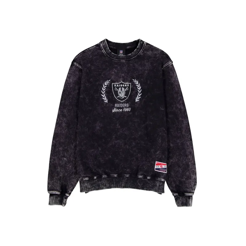 Las Vegas Raiders Throwback Washed Crewneck sold by New Era
