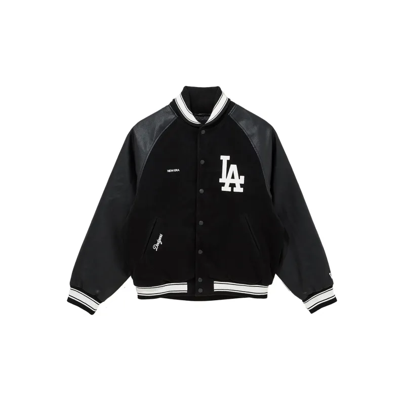 Los Angeles Dodgers Raglan Black Varsity Jacket sold by New Era