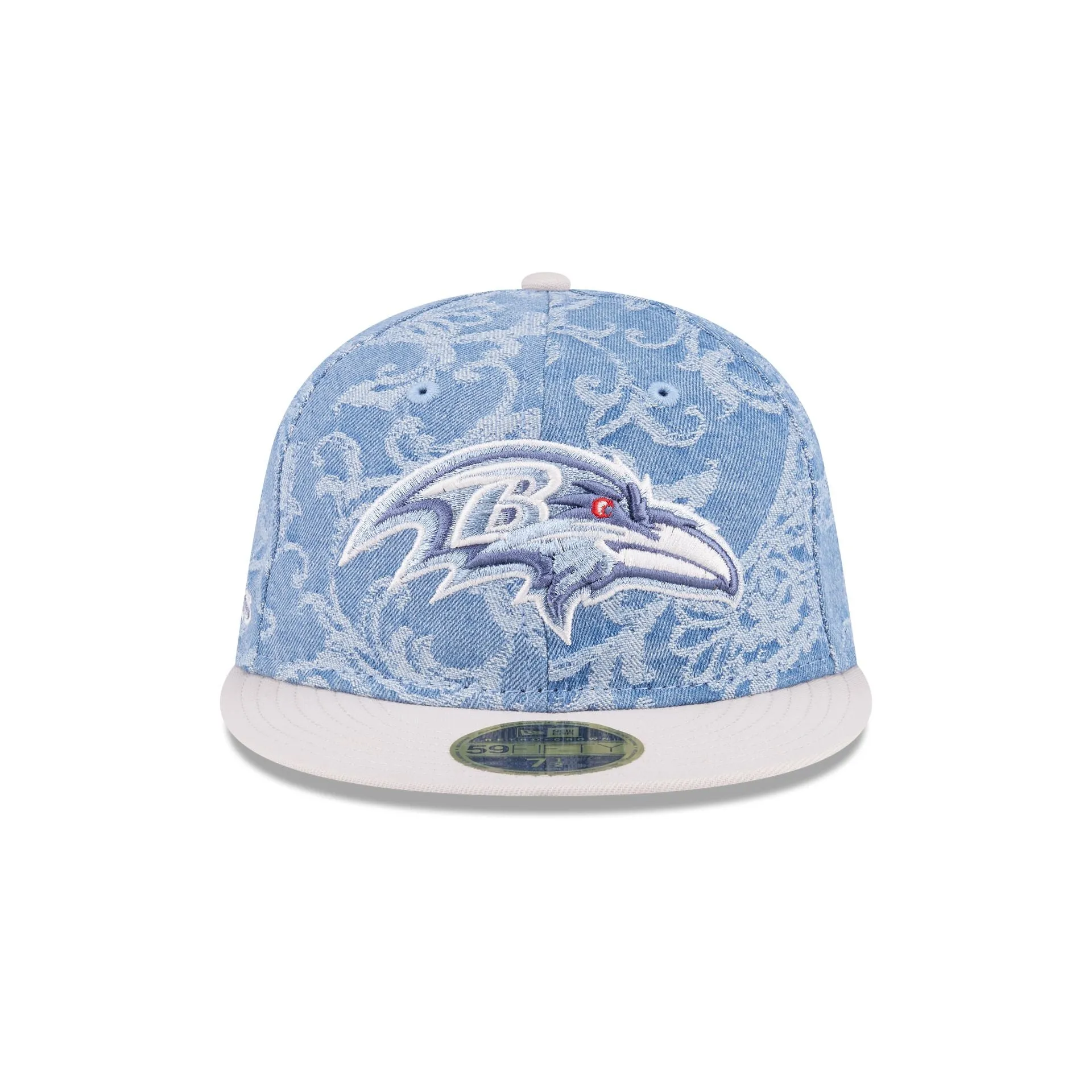 Just Caps Jacquard Denim Baltimore Ravens Retro Crown 59FIFTY Fitted Hat sold by New Era product image thumbnail 2