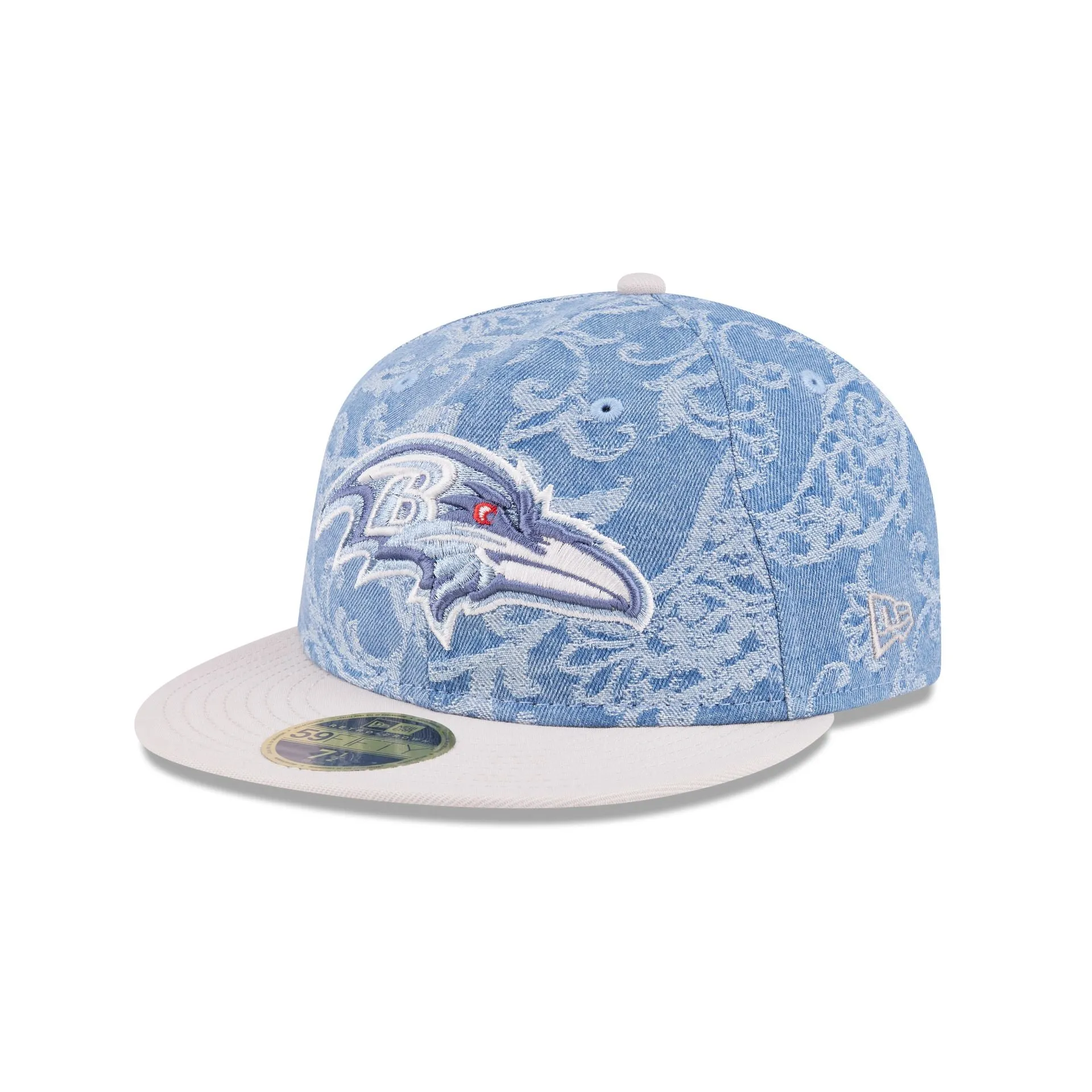 Just Caps Jacquard Denim Baltimore Ravens Retro Crown 59FIFTY Fitted Hat sold by New Era product image thumbnail 3