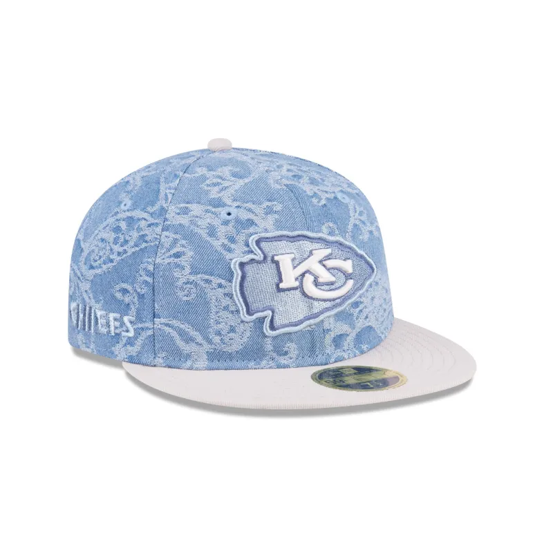 Just Caps Jacquard Denim Kansas City Chiefs Retro Crown 59FIFTY Fitted Hat sold by New Era