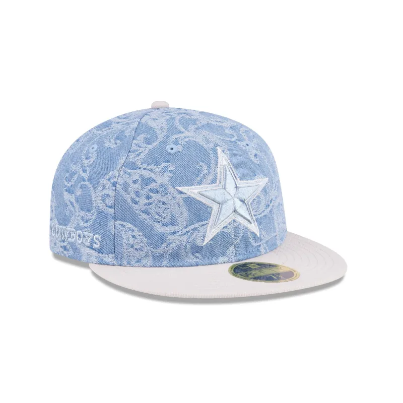 Just Caps Jacquard Denim Dallas Cowboys Retro Crown 59FIFTY Fitted Hat sold by New Era