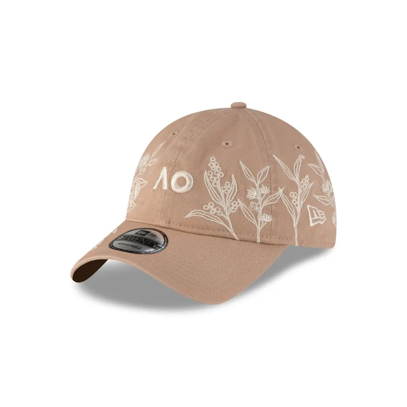 2026 Australian Open Floral Khaki 9TWENTY Adjustable Hat sold by New Era