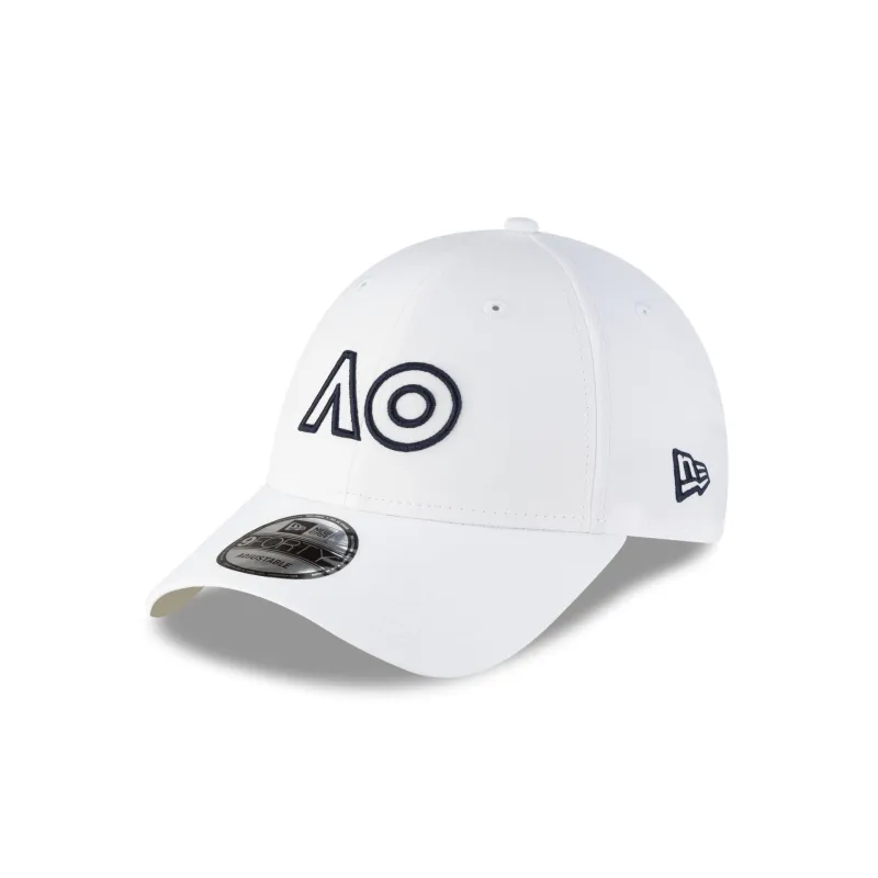2026 Australian Open Core Performance White 9FORTY Snapback Hat made by New Era