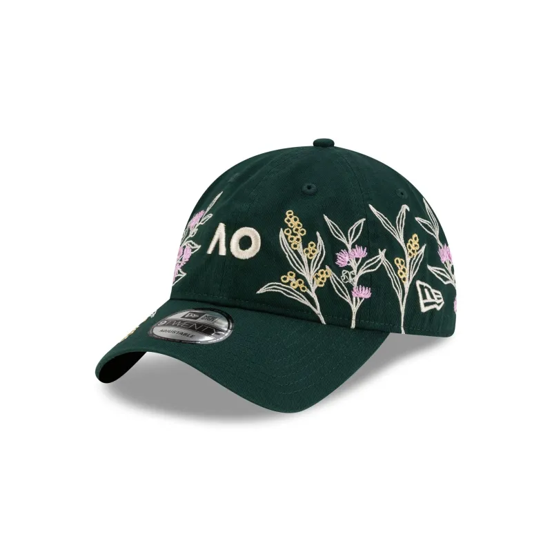 2026 Australian Open Floral Dark Green 9TWENTY Adjustable Hat sold by New Era