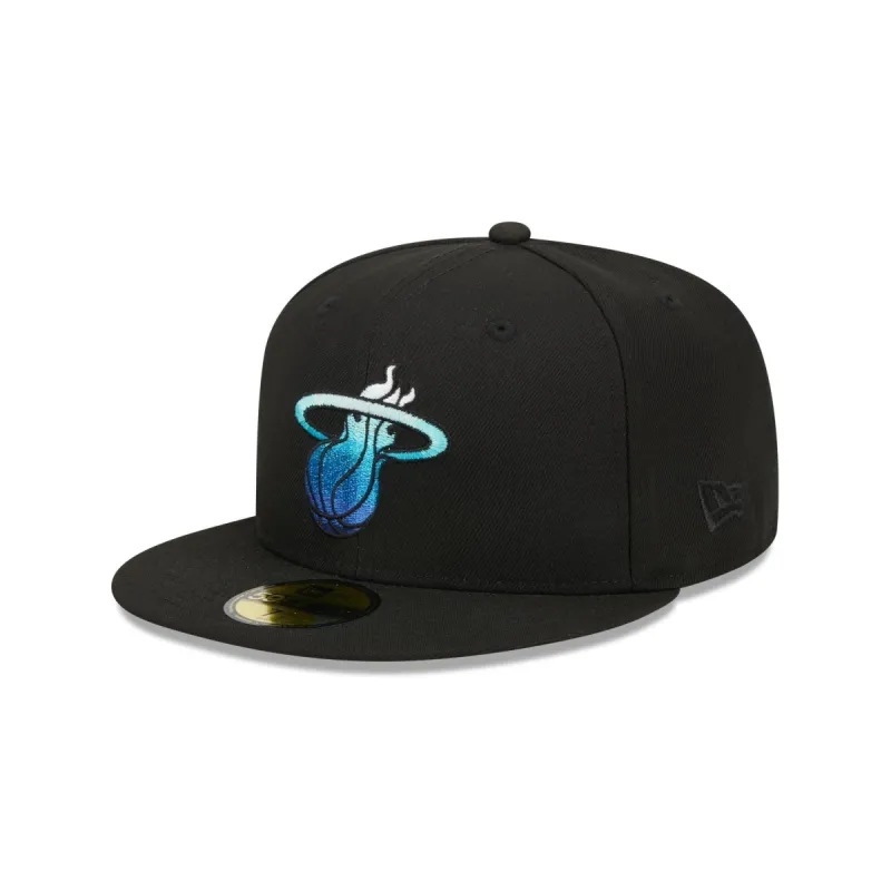 Miami Heat Metallic Gradient 59FIFTY Fitted Hat sold by New Era