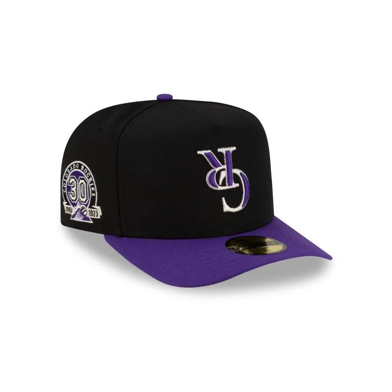 Just Caps Upside Down Logo Colorado Rockies 59FIFTY A-Frame Fitted Hat sold by New Era