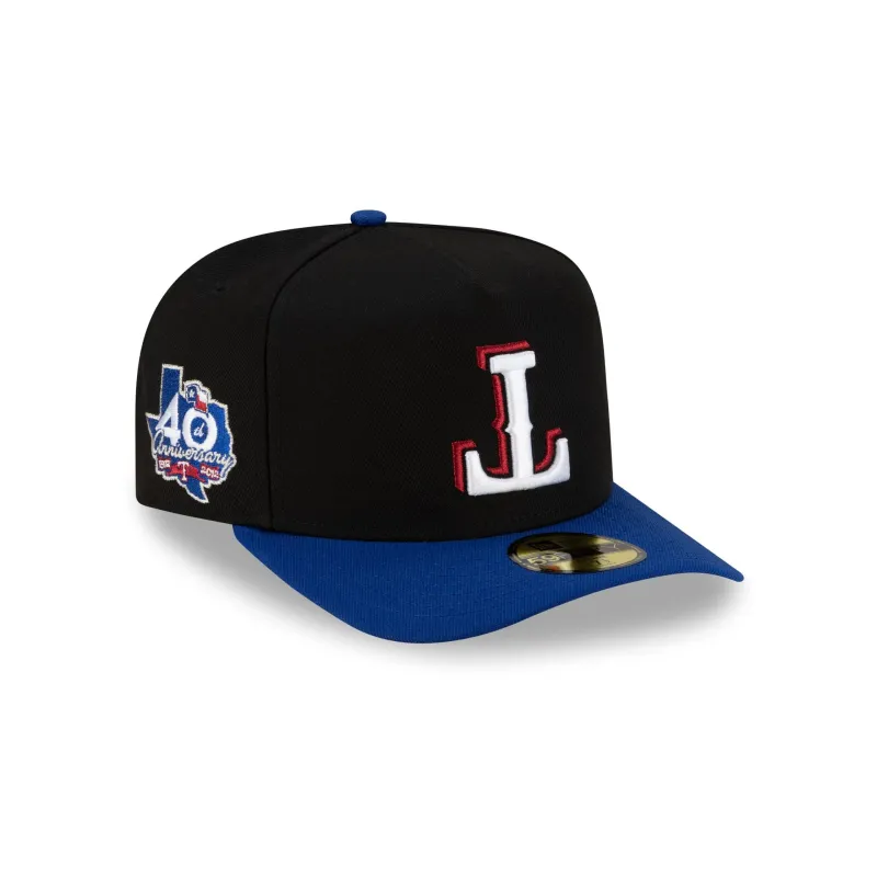 Just Caps Upside Down Logo Texas Rangers 59FIFTY A-Frame Fitted Hat sold by New Era