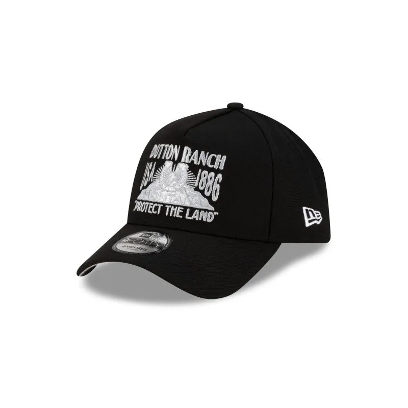 Yellowstone Black & White 9FORTY A-Frame Snapback Hat sold by New Era