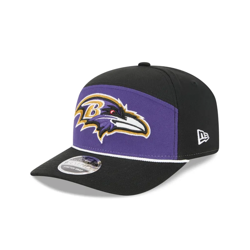 Baltimore Ravens Split Panel 9SEVENTY Stretch-Snap Hat sold by New Era