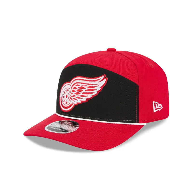 Detroit Red Wings Split Panel 9SEVENTY Stretch-Snap Hat sold by New Era