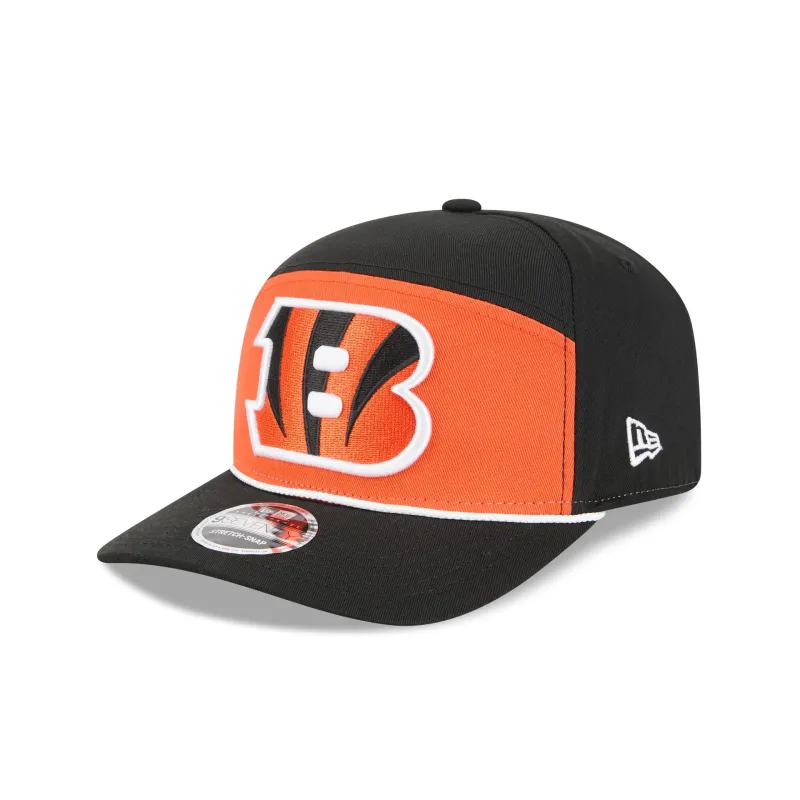 Cincinnati Bengals Split Panel 9SEVENTY Stretch-Snap Hat made by New Era