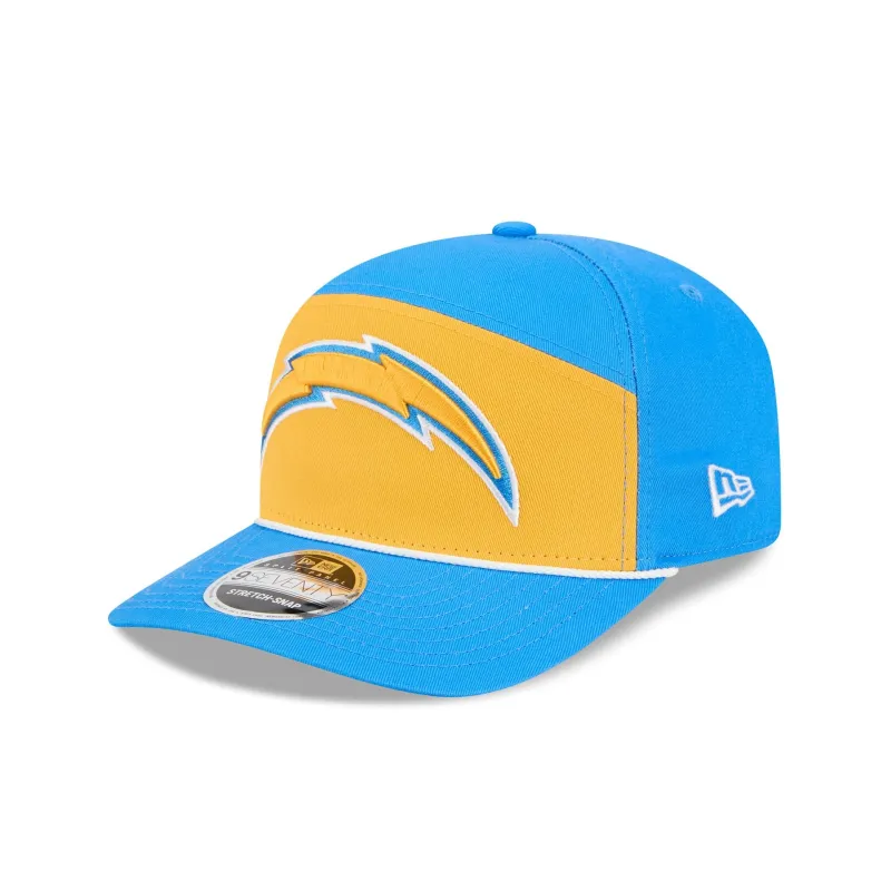Los Angeles Chargers Split Panel 9SEVENTY Stretch-Snap Hat made by New Era