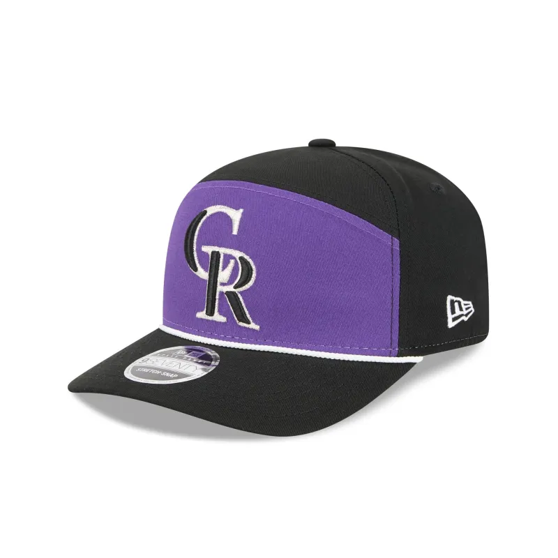 Colorado Rockies Split Panel 9SEVENTY Stretch-Snap Hat sold by New Era