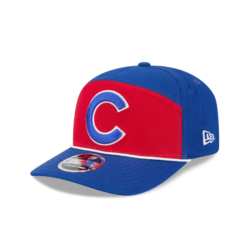 Chicago Cubs Split Panel 9SEVENTY Stretch-Snap Hat sold by New Era