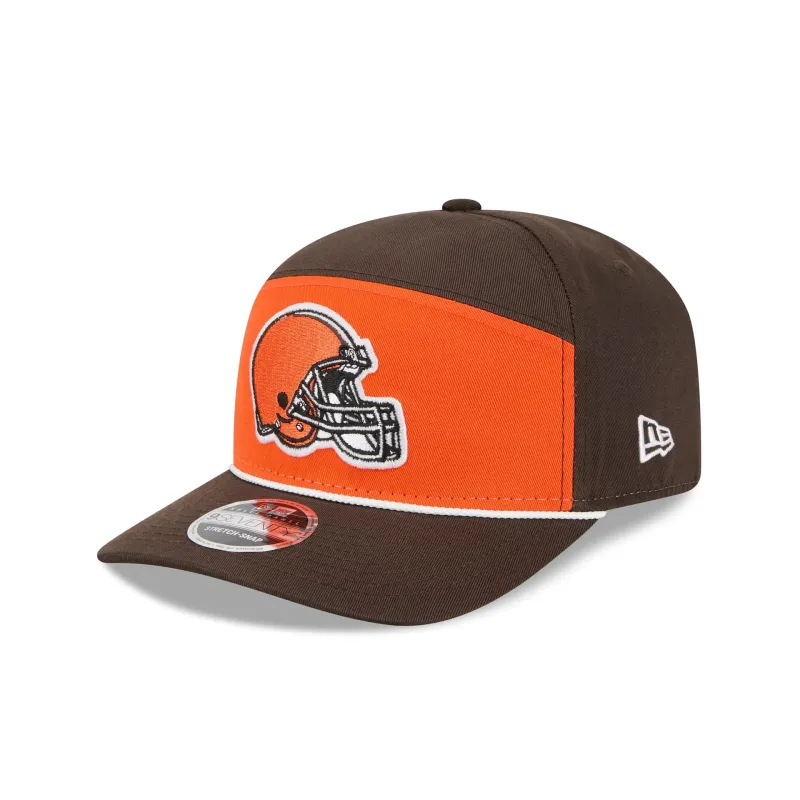 Cleveland Browns Split Panel 9SEVENTY Stretch-Snap Hat made by New Era