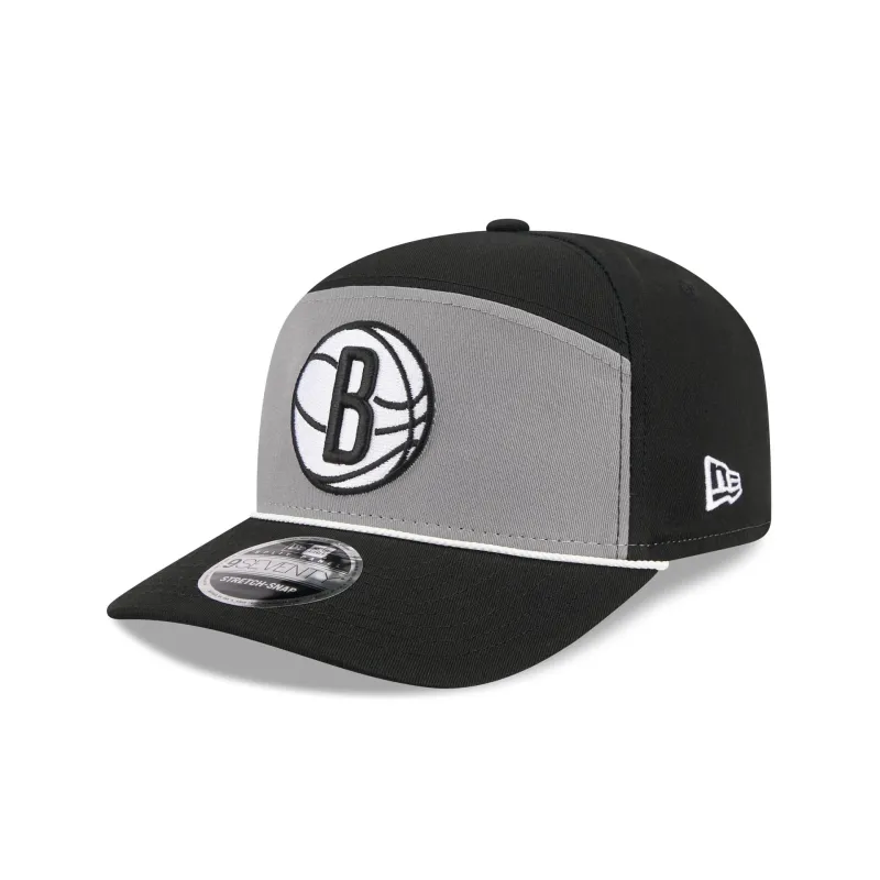 Brooklyn Nets Split Panel 9SEVENTY Stretch-Snap Hat sold by New Era