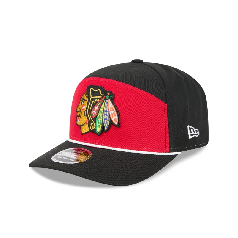 Chicago Blackhawks Split Panel 9SEVENTY Stretch-Snap Hat sold by New Era