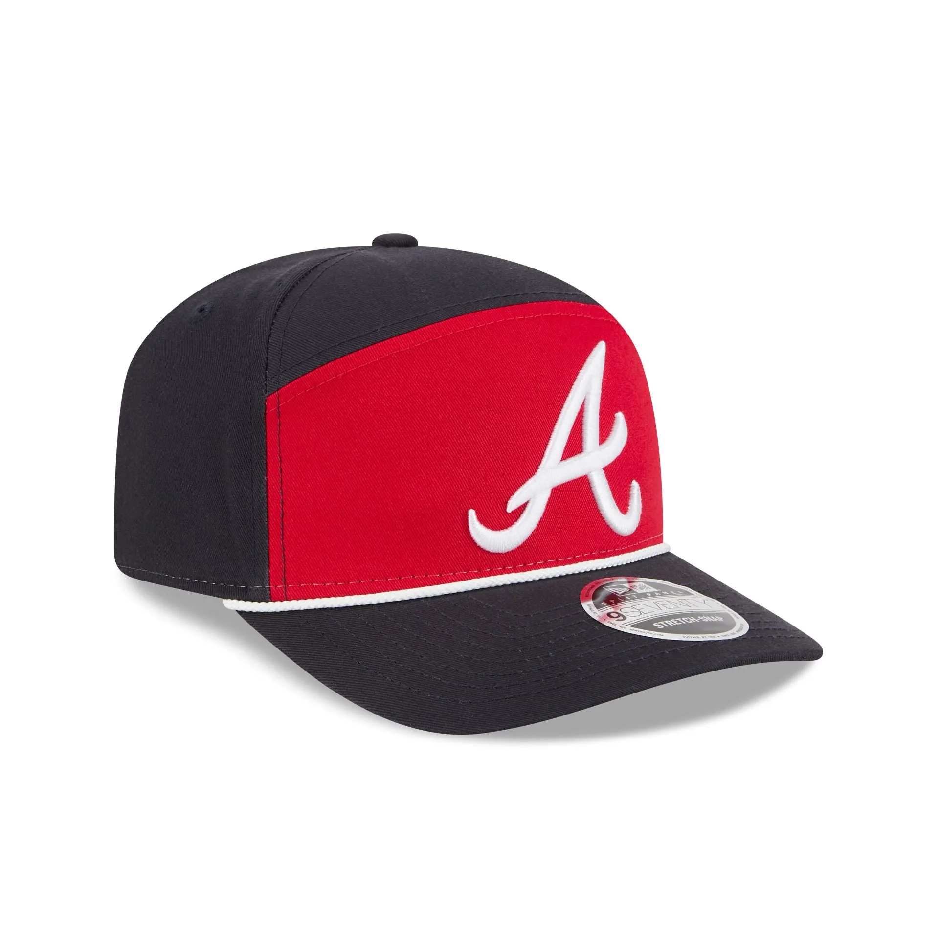 Atlanta Braves Split Panel 9SEVENTY Stretch-Snap Hat sold by New Era product image thumbnail 3