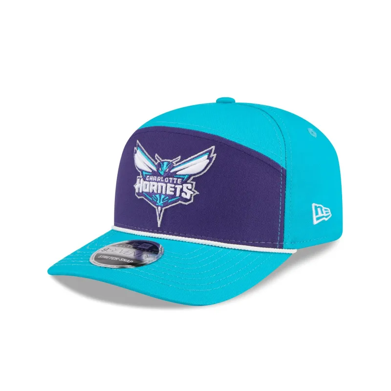 Charlotte Hornets Split Panel 9SEVENTY Stretch-Snap Hat sold by New Era