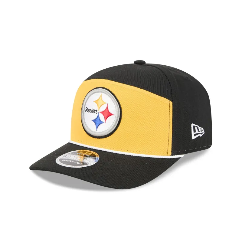 Pittsburgh Steelers Split Panel 9SEVENTY Stretch-Snap Hat sold by New Era