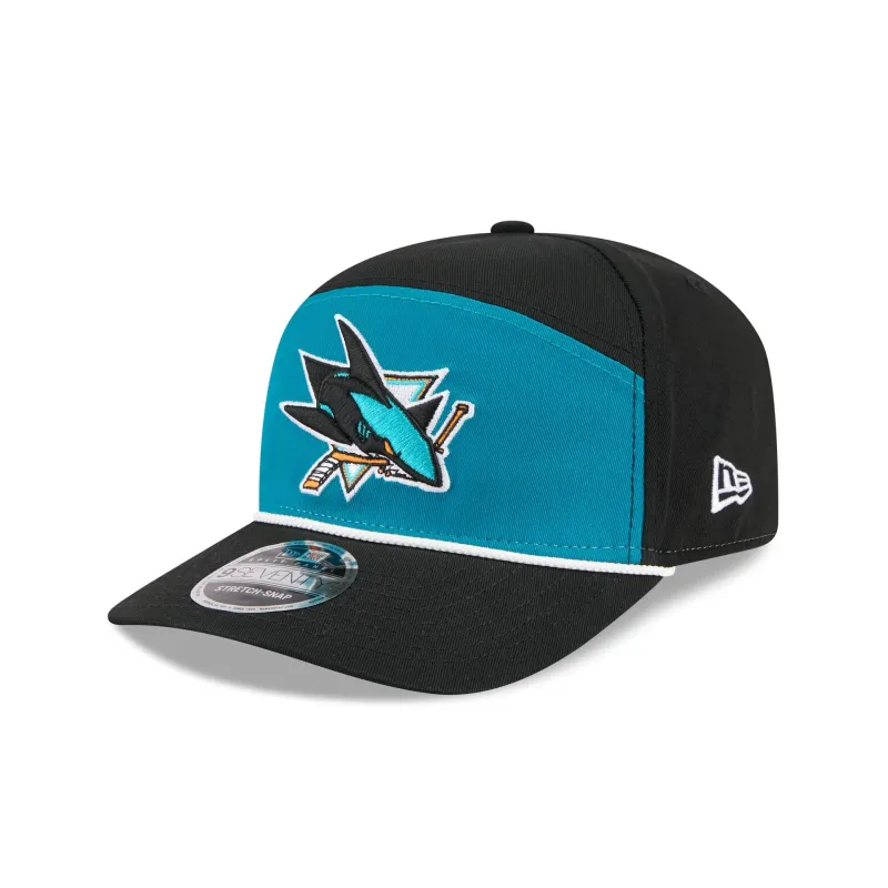 San Jose Sharks Split Panel 9SEVENTY Stretch-Snap Hat sold by New Era