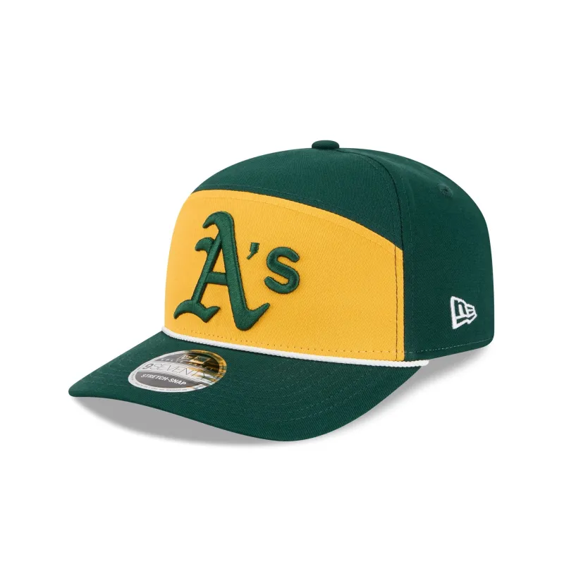 Athletics Split Panel 9SEVENTY Stretch-Snap Hat sold by New Era
