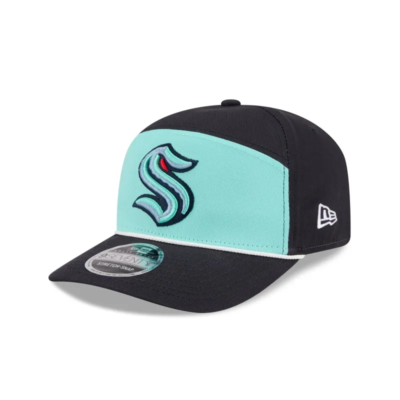 Seattle Kraken Split Panel 9SEVENTY Stretch-Snap Hat sold by New Era